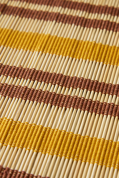 Bamboo Placemat | Ambar & Brown Stripes
