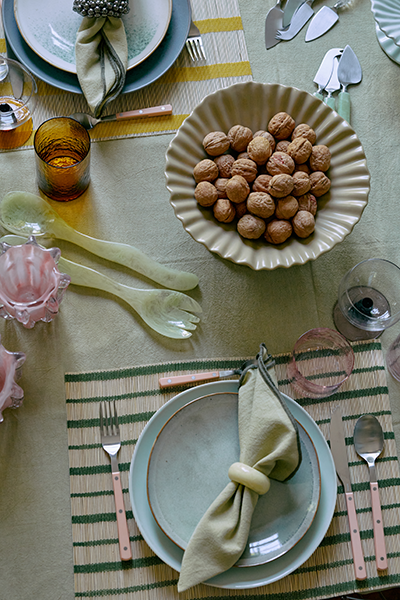 Bamboo Placemat | Green Stripes