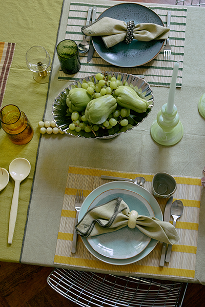 Bamboo Placemat | Lemon Stripes