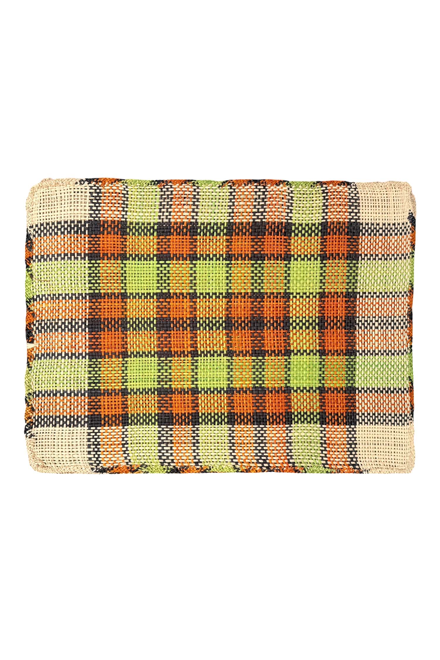 Placemat Handmade | Check Orange & Green