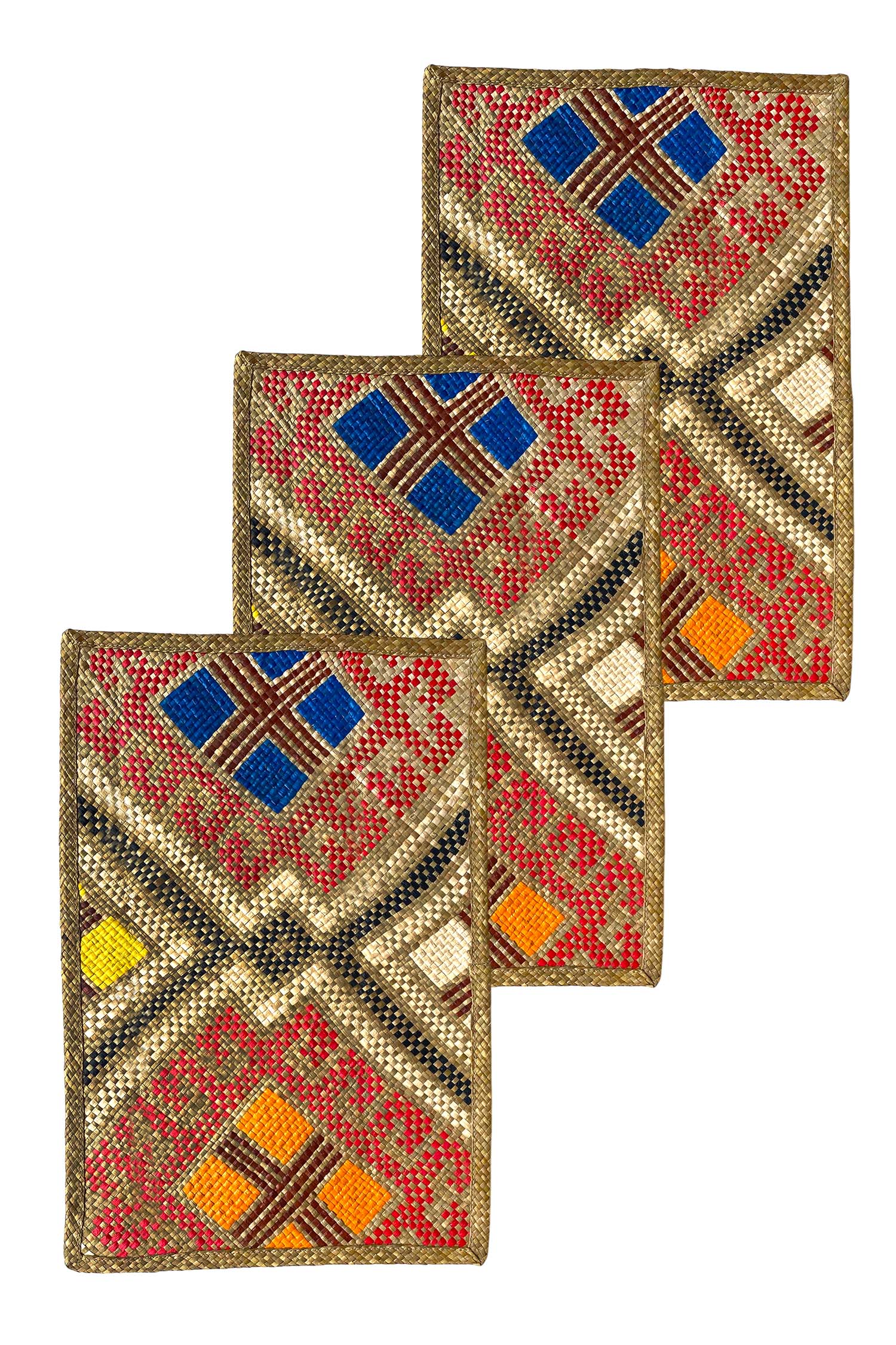 Placemat seagrass, Geometric multicolor