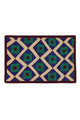 Placemat seagrass, geometric blue