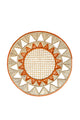 Placemat rafia | round orange