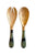 Salad server | Mango wood & black/green