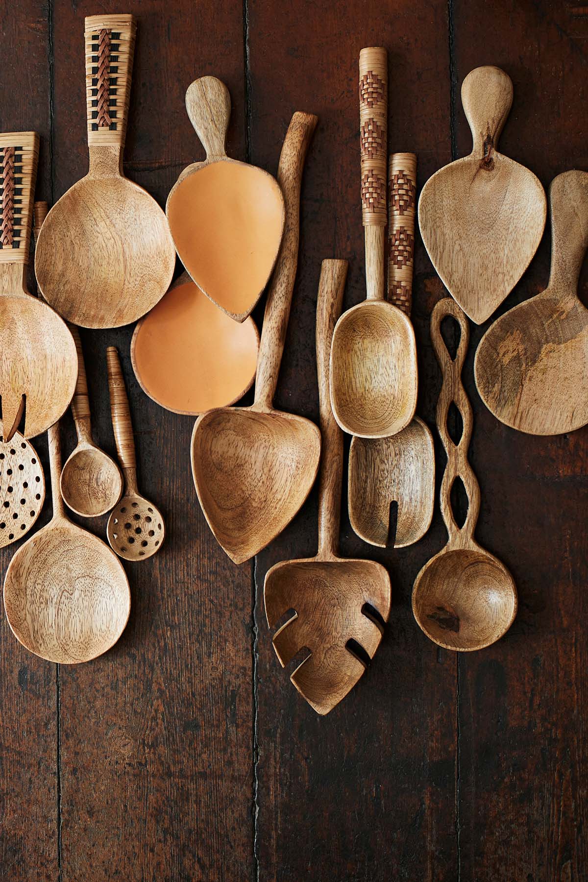 Salad set | Rattan Brown
