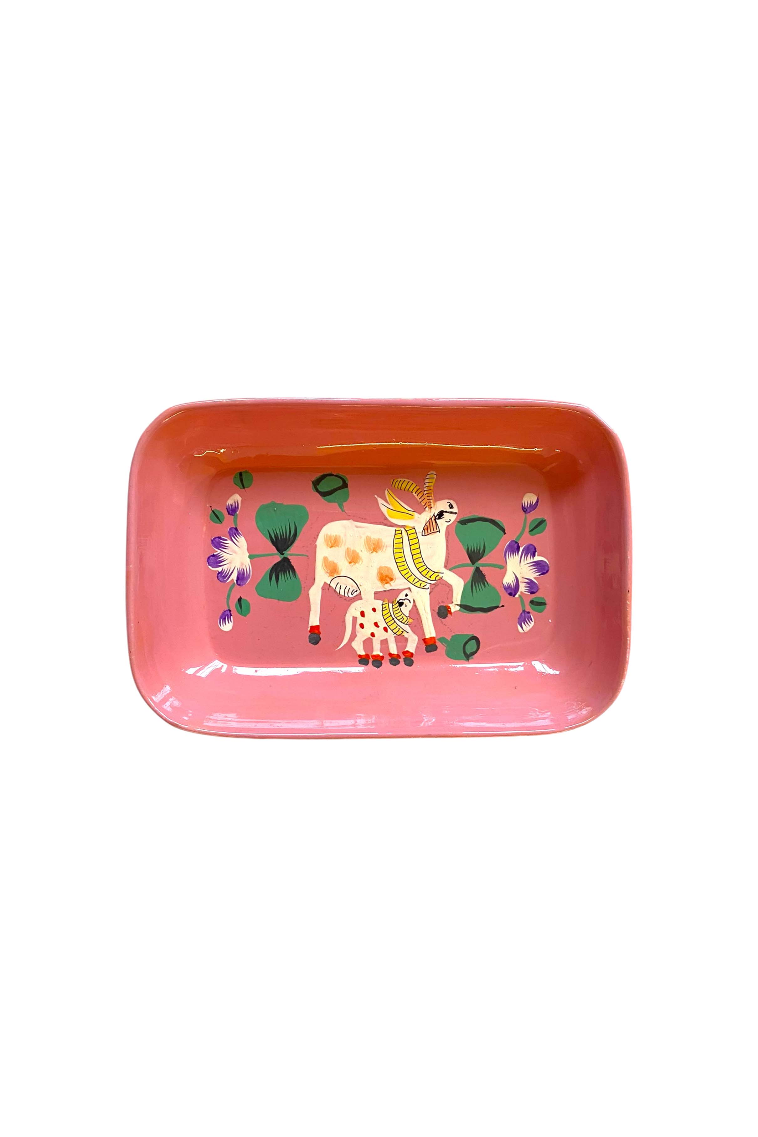 Little tray | pink with horses