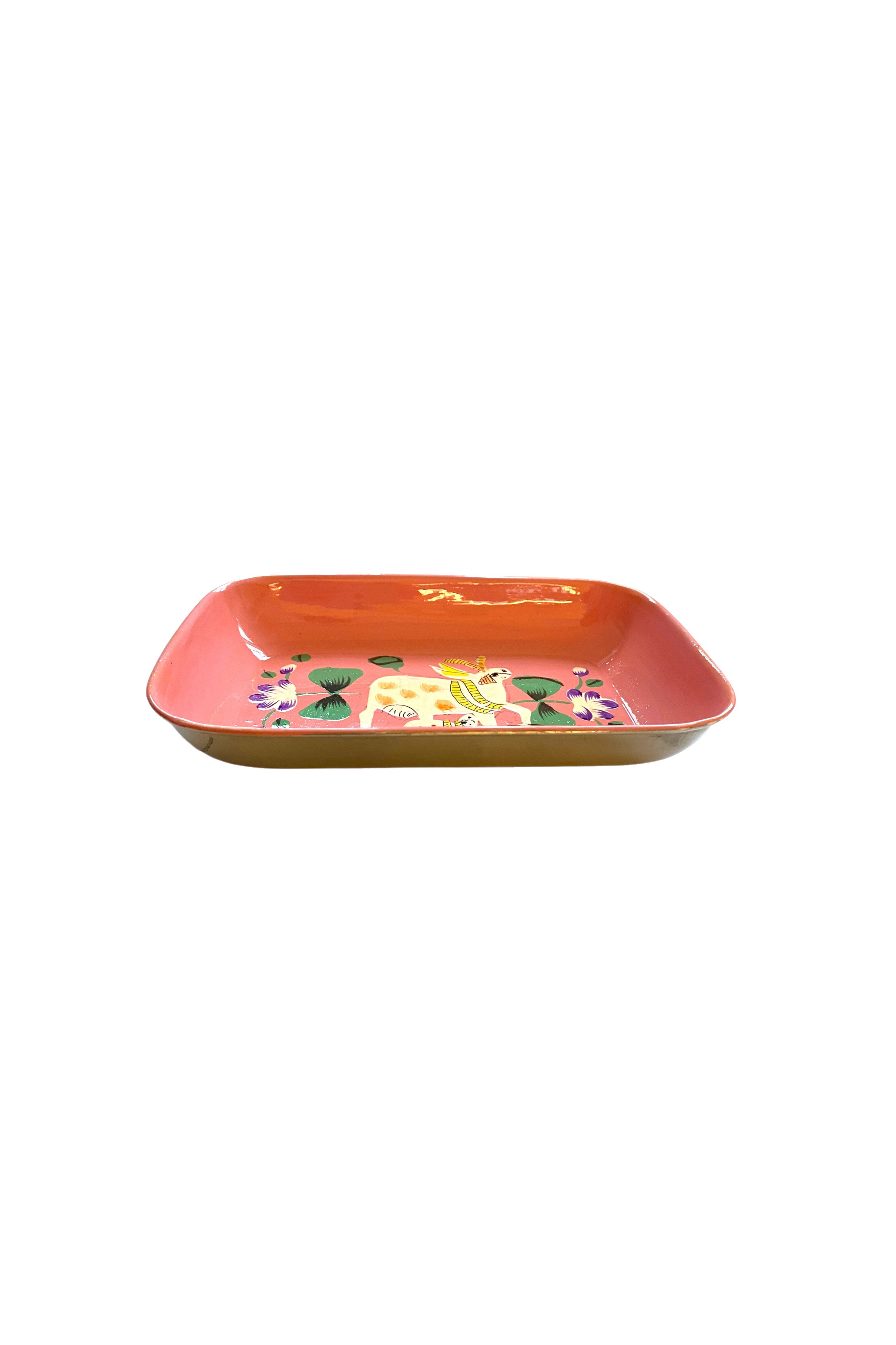 Little tray | pink with horses