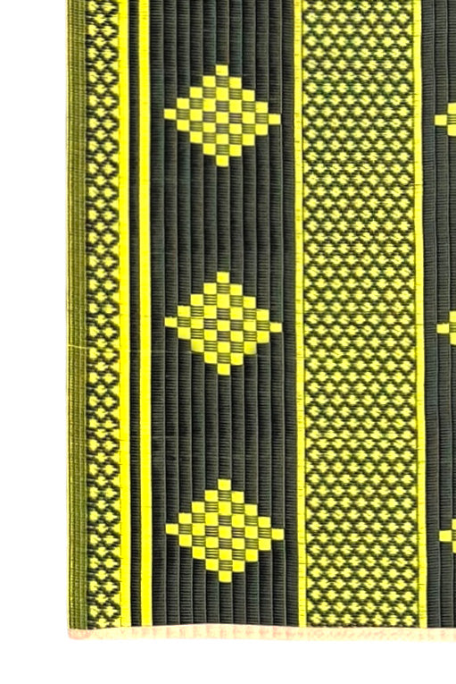 Plastic Rug | Black & Yellow Geometric