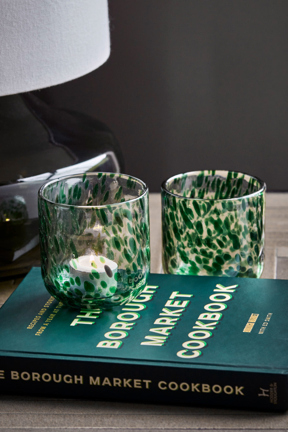 Tealight holder | Glass & Green
