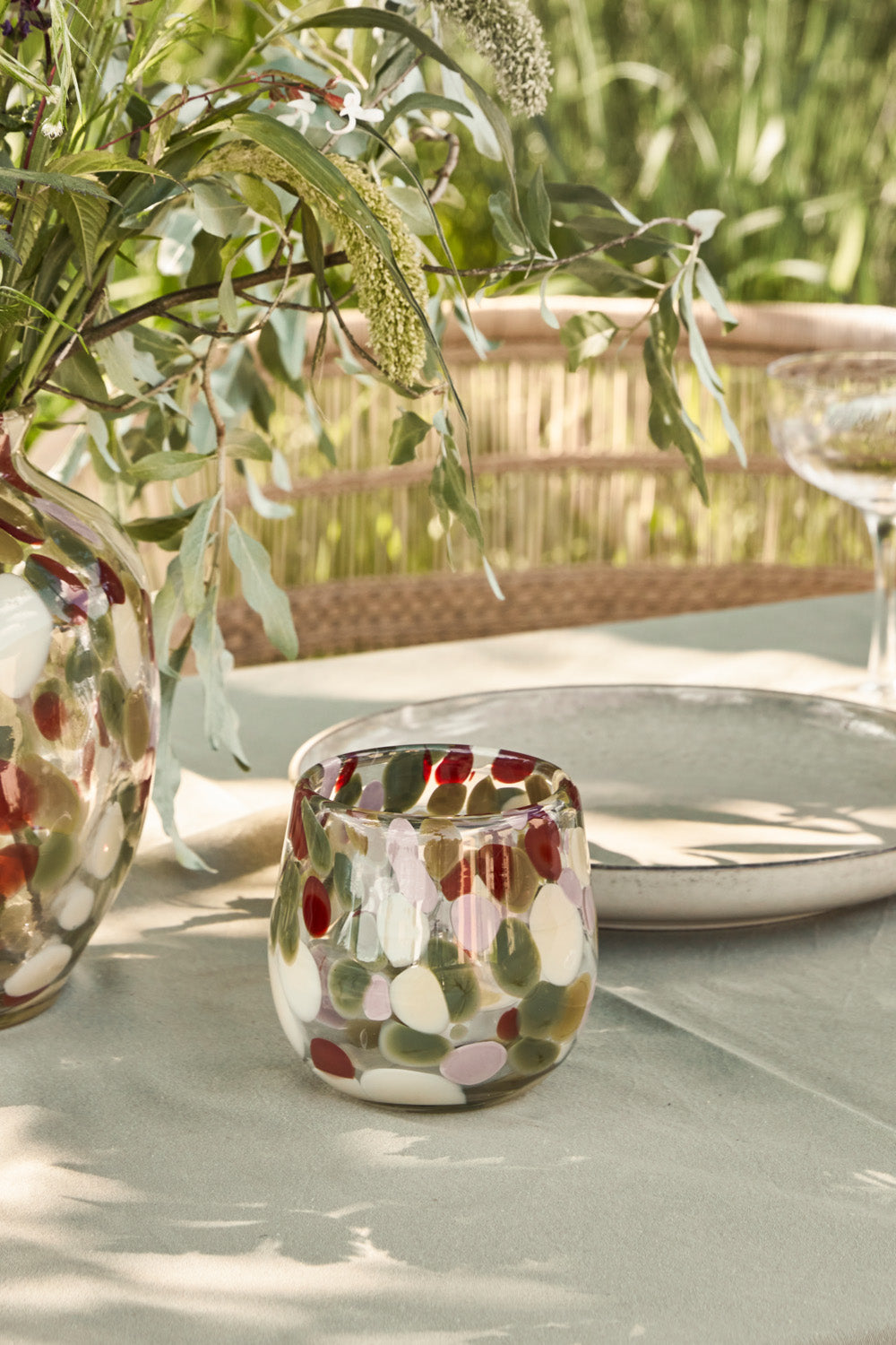 Tealight holder | Multicolor glass