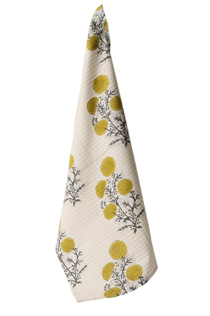 Tea Towel  Flowers | Yellow