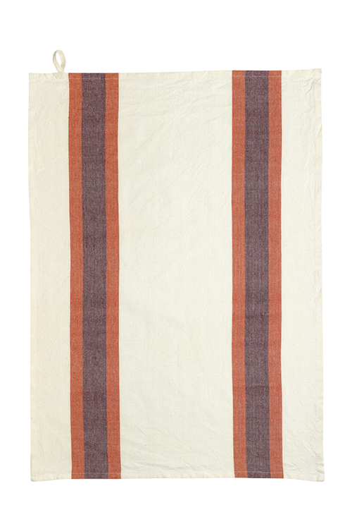 Recycled Tea Towel | Orange Stripes
