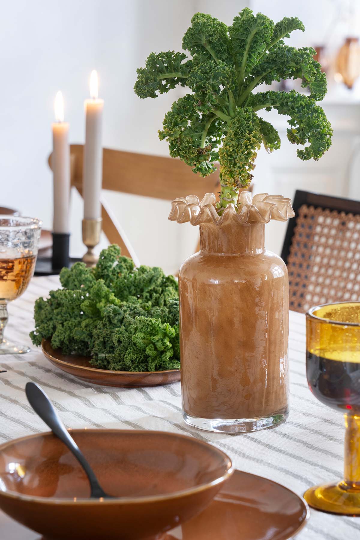 Glass Vase | Ruflle Caramel