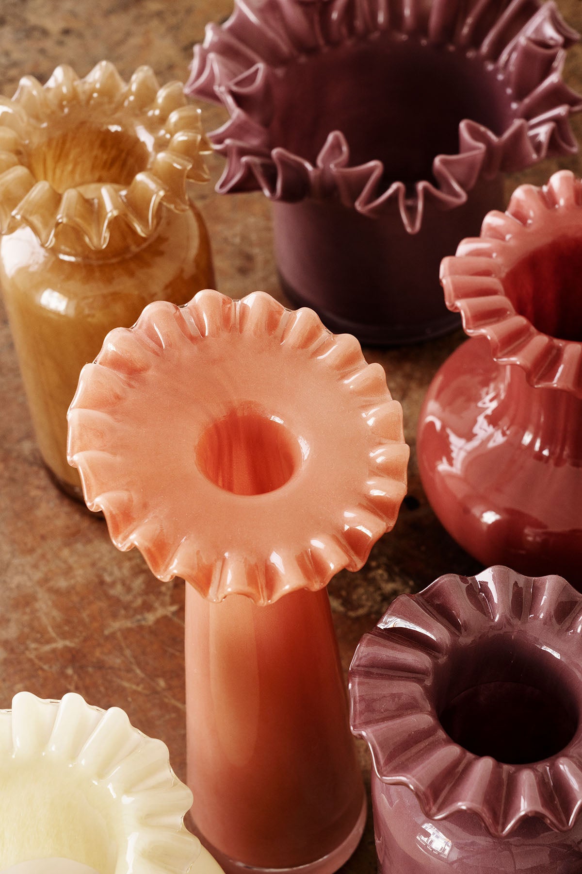 Glass Vase | Ruflle Plum