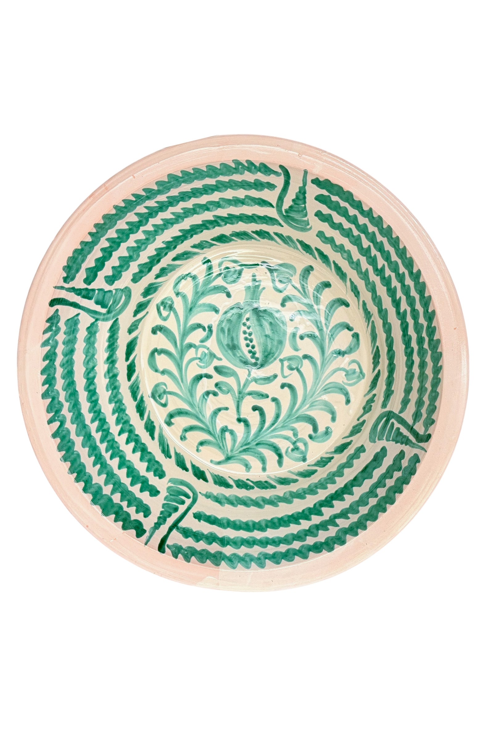 Big Ceramic Vase | Green Pomegranate