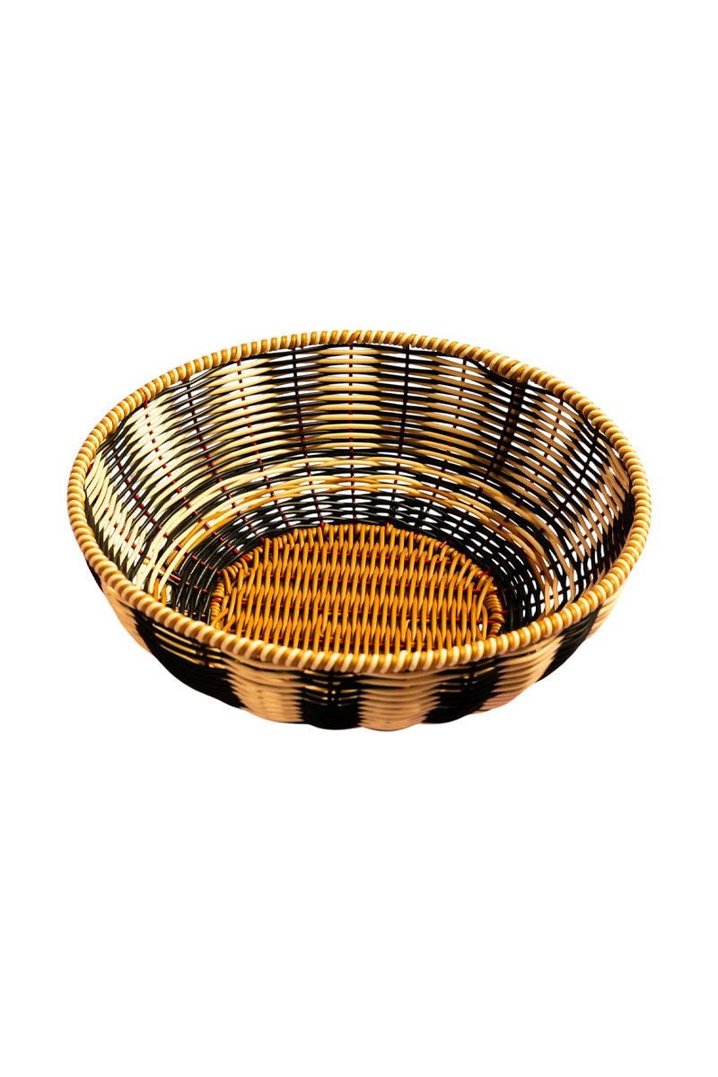 Woven Bowl | Black & Cream