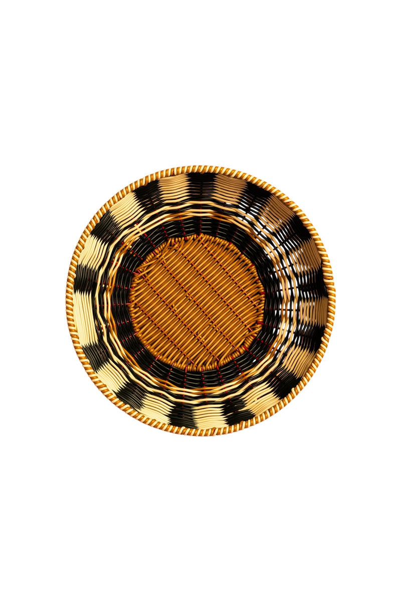 Woven Bowl | Black & Cream